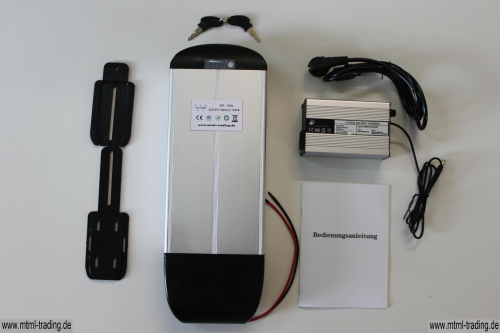 Gepäckträgerakku LiCoxNiyMnzO2 4 36V 15,4Ah mit Controllergehäuse